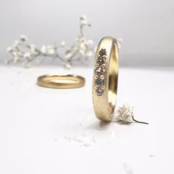 Misty Forest "Water" Ring - 18K Naturligt Vitguld