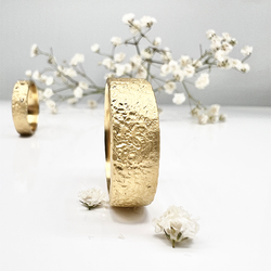 Misty Forest "Cotton" Mens Ring - 18K Naturligt Vitguld