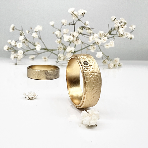 Misty Forest "Azure" Ring - 18K Naturligt Vitguld
