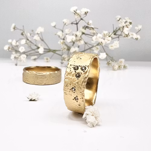 Misty Forest Starshine Ring - 18K Natural White Gold