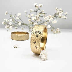 Misty Forest Starshine Ring - 18K Natural White Gold