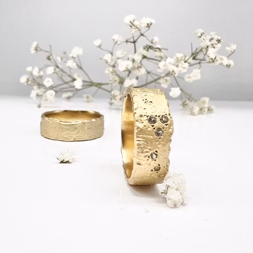 Misty Forest Starshine Ring - 18K Natural White Gold