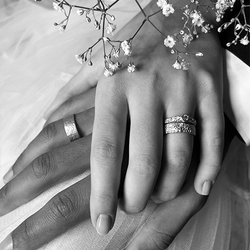 Misty Forest Starshine Ring - 18K Natural White Gold