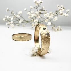 Misty Forest "Summer Rain" Ring - 18K Naturligt Vitguld