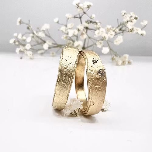 Misty Forest Summer Rain Ring - 18K Natural White Gold