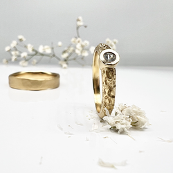 Misty Forest "Mizzle" Ring - 18K Naturligt Vitguld