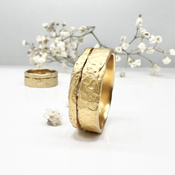 Misty Forest "Wilderness" Mens Ring - 18K Naturligt Vitguld
