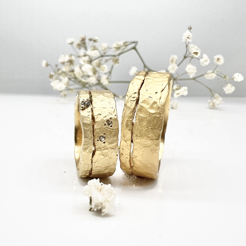 Misty Forest "Wilderness" Mens Ring - 18K Naturligt Vitguld