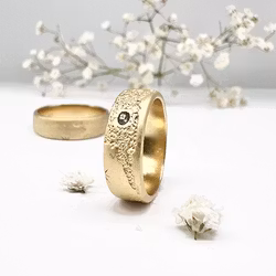 Misty Forest "World" Ring - 18K Naturligt Vitguld