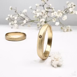 Misty Forest Petite Diamond Ring - 18K Natural White Gold