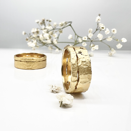 Misty Forest "Horizon" Ring - 18K Naturligt Vitguld