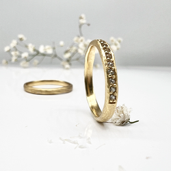 Misty Forest "Rainbow" Ring - 18K Naturligt Vitguld