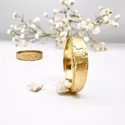 Misty Forest "Natural" Mens Ring - 18K Gulguld