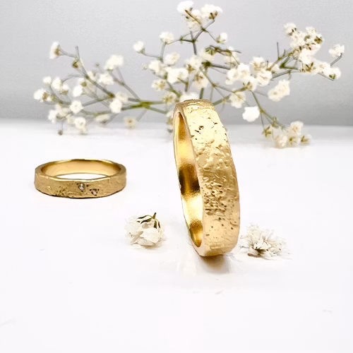 Misty Forest "Jules" Mens Ring - 18K Gulguld