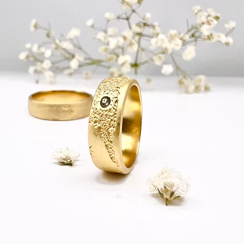 Misty Forest "World" Ring - 18K Gulguld