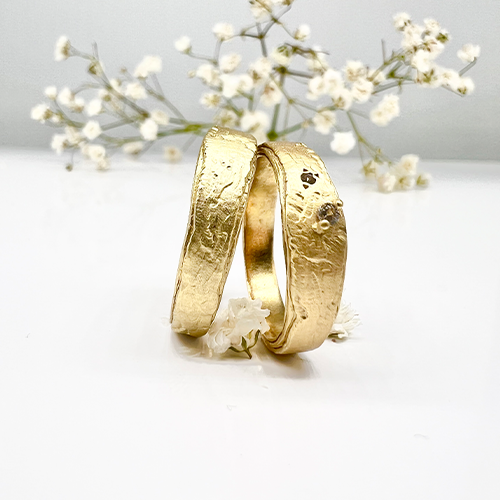 Misty Forest "Summer Rain" Ring - 18K Gulguld