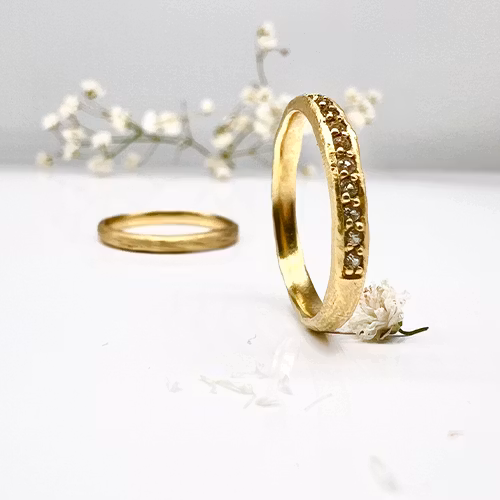 Misty Forest "Rainbow" Ring - 18K Gulguld