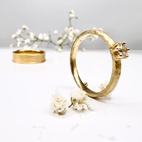 Misty Forest "Raindrop" Ring - 18K Gulguld