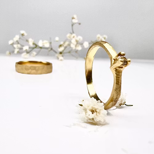 Misty Forest "Twig" Ring - 18K Gulguld