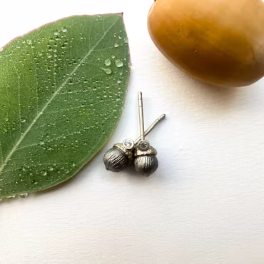 Earrings Acorn - Gold/Bronze