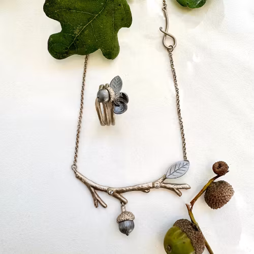 Halsband Branch of Oak - Guld/Brons