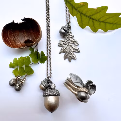 Earrings Acorn - Gold/Bronze