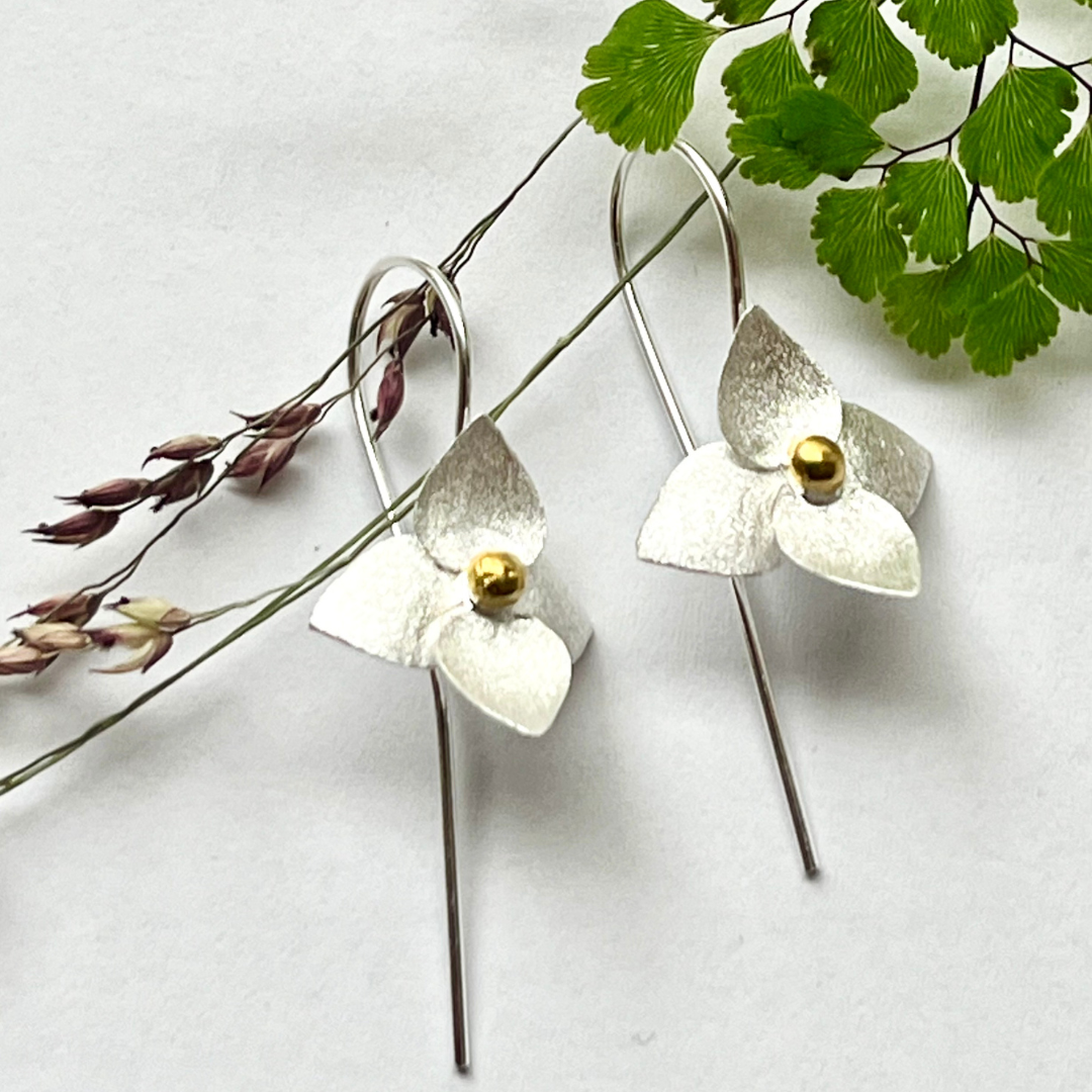 Earrings Blomsterkornell - Silver/Gold