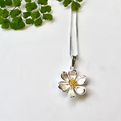 Halsband Snökärleksblomster - Silver/Guld