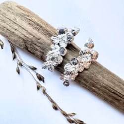 Earrings Flowers - Silver