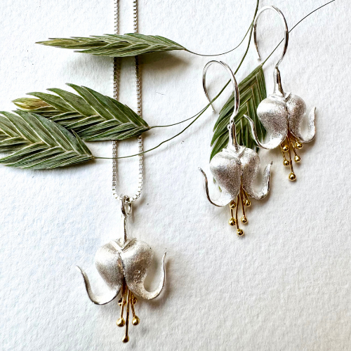 Earrings Löjtnantshjärta - Silver/Gold