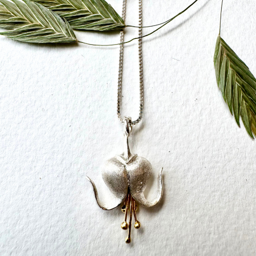 Necklace Löjtnantshjärta - Silver/Gold
