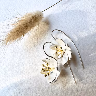 Örhängen Alba Lotus - Silver/Guld