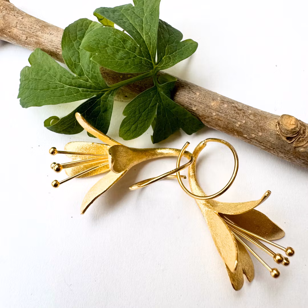 Örhängen Wild Flower - Guld