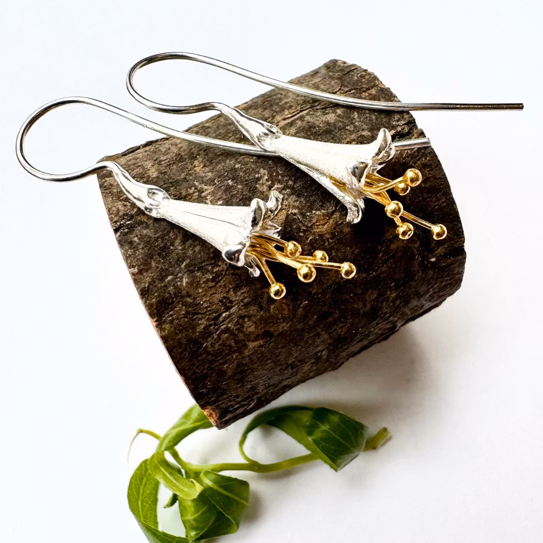 Earrings Petite Amaryllis - Silver/Gold