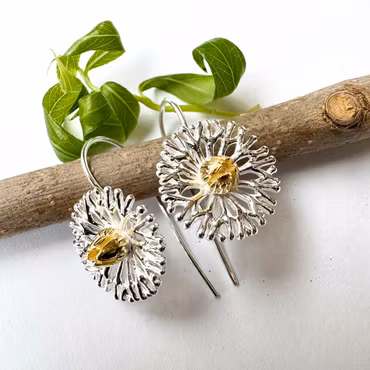 Örhängen Dandelion - Silver/Guld