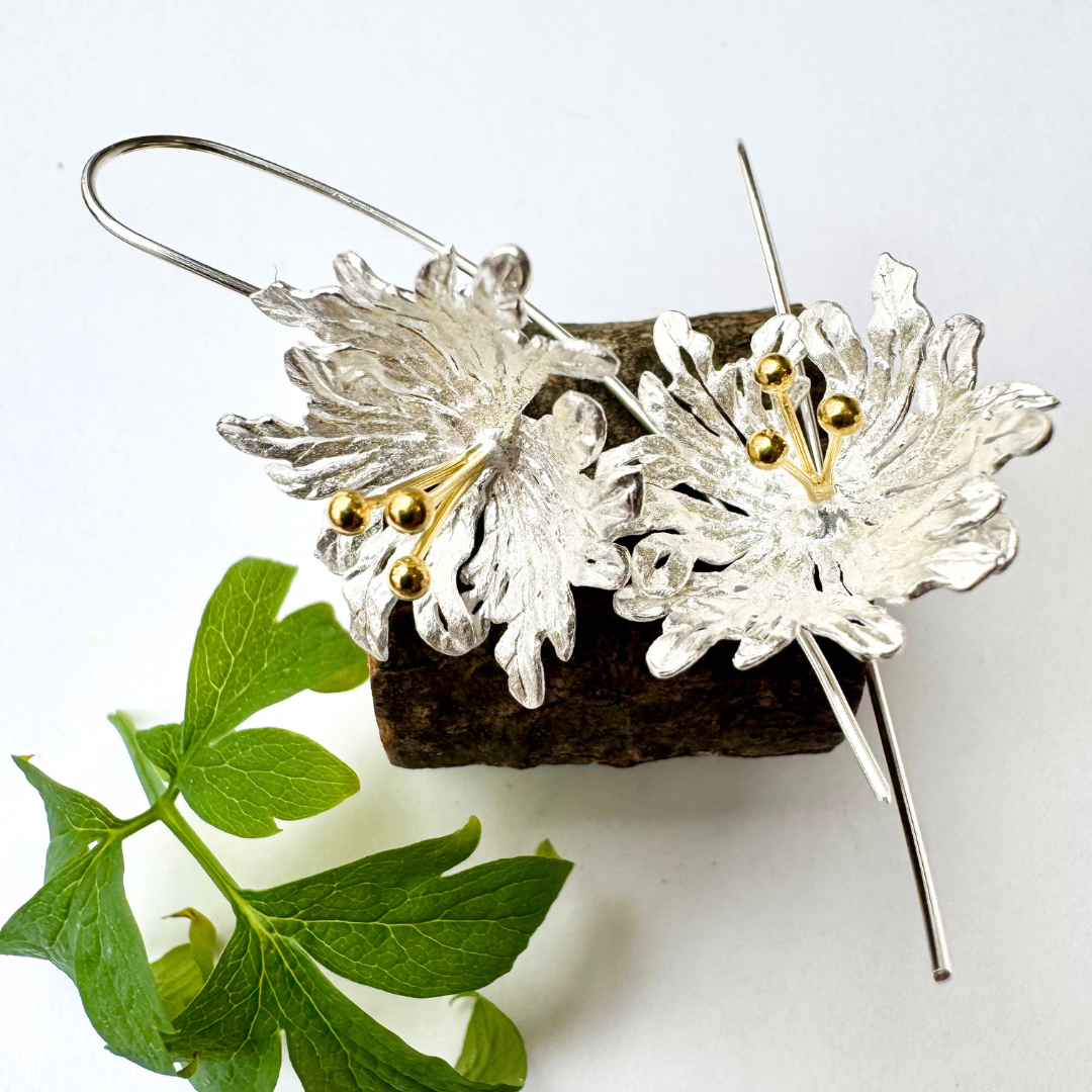 Örhängen Fleur - Silver/Guld