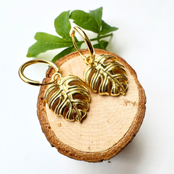Örhängen Monstera - Guld