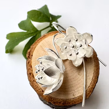 Örhängen Akleja - Silver