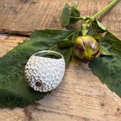 Ring Pompon Dahlia - Silver/Gold