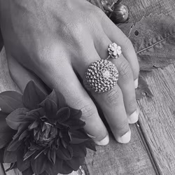 Ring Pompon Dahlia - Bronze/Gold