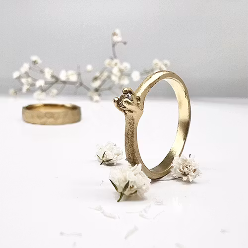 Misty Forest "Twig" Ring - Förgyllt med 14K Guld