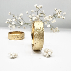 Misty Forest "Raw" Mens Ring - Förgyllt med 14K Guld