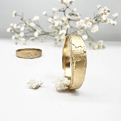 Misty Forest "Natural" Mens Ring - Förgyllt med 14K Guld