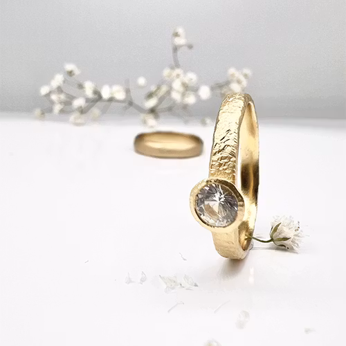 Misty Forest "Teardrop" Ring - Förgyllt med 14K Guld