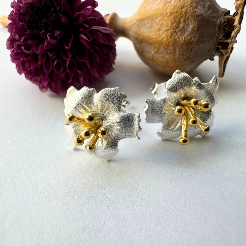 Örhängen Flower Bloom - Silver/Guld