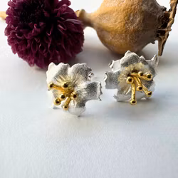 Örhängen Flower Bloom - Silver/Guld