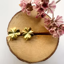 Örhängen Lucky Clover - Guld