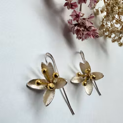 Örhängen Loto Flower - Silver/Guld