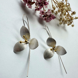 Örhängen Silk - Silver/Guld