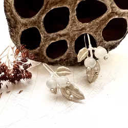 Dewdrop Meadow Earrings - Silver
